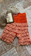 Load image into Gallery viewer, Darling 1970’s vintage orange ruffle long leg bloomer panties l