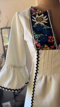 Load image into Gallery viewer, Darling 1960’s Vintage Waffle and Embroidery Shift by Miss K from Alfred Shaheen