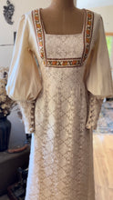 Load image into Gallery viewer, Medieval Autumn 1960’s 1970’s Vintage Handmade Dress