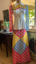 Load image into Gallery viewer, Incredible 1970’s Vintage Patchwork Stitched Cotton 3 Piece Set