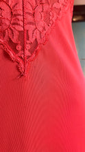 Load image into Gallery viewer, Wonderful 1960’s Vintage Tangerine Orange Nylon and Lace Vanity Fair Slip Nightgown