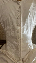 Load image into Gallery viewer, Fairytale 1980’s Vintage Old Stock White Floral Cotton Bridal Gown by Laura Ashley