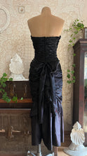 Load image into Gallery viewer, My Favorite 1980’s Vintage Black Satin Gunne Sax Mermaid Dress