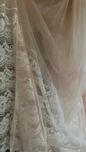 Load image into Gallery viewer, Dreamy 1970's vintage Cappuccino Beige and Ivory cream chiffon peignoir Robe
