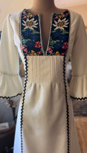 Load image into Gallery viewer, Darling 1960’s Vintage Waffle and Embroidery Shift by Miss K from Alfred Shaheen