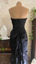 Load image into Gallery viewer, My Favorite 1980’s Vintage Black Satin Gunne Sax Mermaid Dress