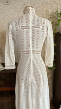 Load image into Gallery viewer, Antique 1900’s Edwardian White Eyelet Lace Dress