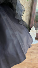 Load image into Gallery viewer, Showpiece Gothic 1980’s vintage Black Swiss Dot Chiffon Gunne Sax gown