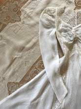 Load image into Gallery viewer, Breathtaking 1930’s Vintage Dove White Sheer Bridal Dress with Train
