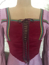 Load image into Gallery viewer, 1960’s Vintage Velveteen Gingham Black Label Gunne Sax Dress