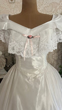 Load image into Gallery viewer, Spectacular 1980’s Vintage White Lace and Chiffon Mesh Dream Dress