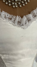 Load image into Gallery viewer, Stunning 1980’s Vintage White Satin and Tiered Lace Dream Dress