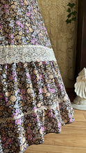 Load image into Gallery viewer, Absolutely Beautiful 1970’s Vintage Purple Floral Print Dress by Montgomery Ward
