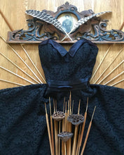 Load image into Gallery viewer, Stunning 1980’s vintage black lace Gunne Sax straplesss dress