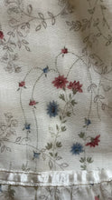 Load image into Gallery viewer, 1970’s vintage Blue Roses and Blueberry Print Voile Gunne Sax dress