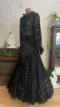Load image into Gallery viewer, Outrageous 1970’s 1980’s Vintage Black and Gold Italian Dress