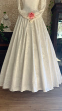 Load image into Gallery viewer, Fairytale 1980’s Vintage White Floral Cotton Bridal Gown by Laura Ashley