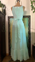 Load image into Gallery viewer, 1970’s Vintage Green Voile Sundress by Candi Jones