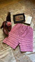 Load image into Gallery viewer, Darling 1970’s vintage dusty rose pink ruffle long leg bloomer panties Partners Please by Malco Modes
