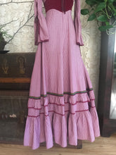 Load image into Gallery viewer, 1960’s Vintage Velveteen Gingham Black Label Gunne Sax Dress