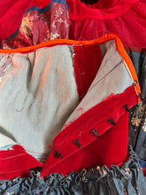 Load image into Gallery viewer, Incredible Handmade Vintage Calico and Velveteen Ruffle Skirt