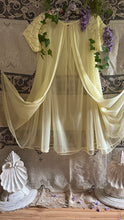 Load image into Gallery viewer, Authentic 1950’s sunshine yellow chiffon Vanity Fair peignoir nightgown and robe set