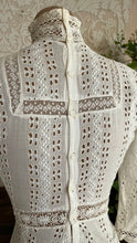 Load image into Gallery viewer, Antique 1900’s Edwardian White Eyelet Lace Dress