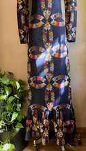 Load image into Gallery viewer, Amazing 1970’s Vintage Geometric Patchwork print Maxi Dress