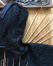 Load image into Gallery viewer, Stunning 1980’s vintage black lace Gunne Sax straplesss dress