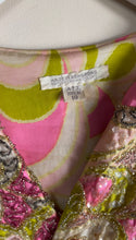Load image into Gallery viewer, Unreal 1960’s Vintage Glass Beads Sequins and Silk Pucci Style Print Jacket from Hong Kong