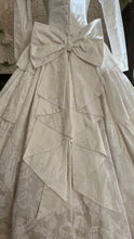 Load image into Gallery viewer, Fairytale 1980’s Vintage Old Stock White Floral Cotton Bridal Gown by Laura Ashley