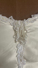 Load image into Gallery viewer, Perfect Cupcake 1970's Vintage Ivory Satin and White Lace Gown