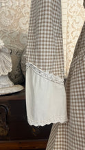 Load image into Gallery viewer, Soft and cozy 1970’s Vintage Beige Gingham and Poplin Gunne Sax Dress