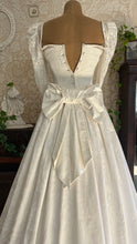Load image into Gallery viewer, Fairytale 1980’s Vintage White Floral Cotton Bridal Gown by Laura Ashley