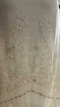 Load image into Gallery viewer, Pretty 2000’s Y2K era Ivory and White Embroidered Net Dress and Slip