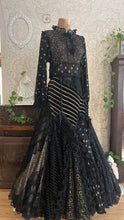 Load image into Gallery viewer, Outrageous 1970’s 1980’s Vintage Black and Gold Italian Dress