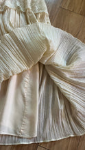 Load image into Gallery viewer, Butter Cream Cotton Crepe 1970’s 1980’s Vintage Off Shoulder Dress