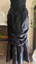 Load image into Gallery viewer, My Favorite 1980’s Vintage Black Satin Gunne Sax Mermaid Dress