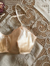 Load image into Gallery viewer, 1930’s 1940’s vintage pink satin bullet bra