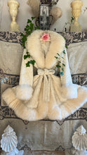 Load image into Gallery viewer, The Perfect 1960’s Vintage Creamy White Faux Fur and Shearling Coat