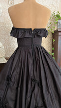Load image into Gallery viewer, Gothic Fairytale 1980’s Vintage Black Cotton Bridal Gown by Laura Ashley