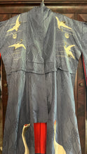 Load image into Gallery viewer, Incredible Vintage 17 Hand Painted Cranes Silk Kimono Robe