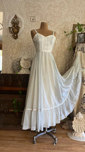 Load image into Gallery viewer, Beautiful 1970's vintage Robins Egg Blue voile Gunne Sax maxi sundress