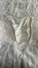Load image into Gallery viewer, Darling 1980’s Vintage White Satin and Lace Sweetheart Dress