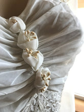 Load image into Gallery viewer, Breathtaking 1930’s Vintage Dove White Sheer Bridal Dress with Train