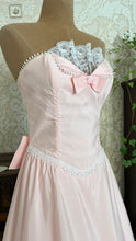 Load image into Gallery viewer, 1980’s Vintage Pink Lace and Taffeta Strapless Dream Dress