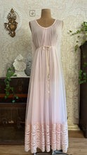 Load image into Gallery viewer, Beautiful 1970's vintage Pale Pink Chiffon Nightgown by Intime of California