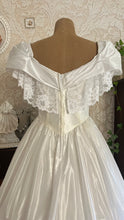 Load image into Gallery viewer, Spectacular 1980’s Vintage White Lace and Chiffon Mesh Dream Dress