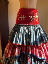 Load image into Gallery viewer, Incredible Handmade Vintage Calico and Velveteen Ruffle Skirt