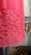 Load image into Gallery viewer, Wonderful 1960’s Vintage Tangerine Orange Nylon and Lace Vanity Fair Slip Nightgown